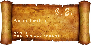 Varju Evelin névjegykártya